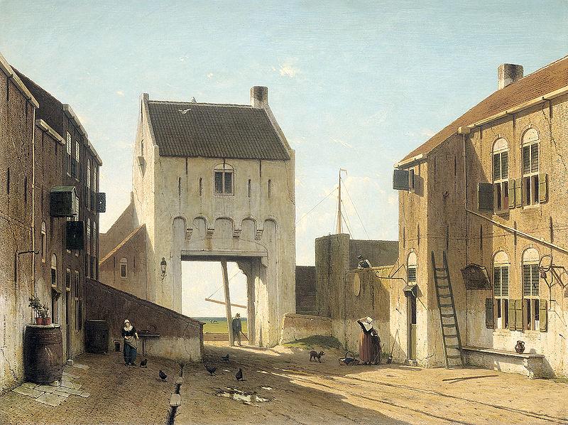 Johan Hendrik Weissenbruch Een stadspoort te Leerdam oil painting picture